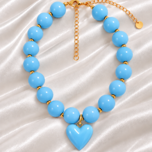 Collar Chicle lago azul