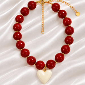 Collar Chicle Vino Rojo