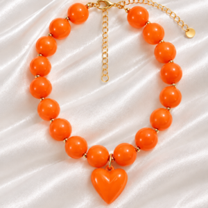 Collar Chicle Rosa Naranja