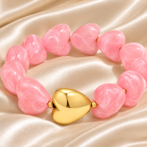 Pulsera Chicle corazon Rosa