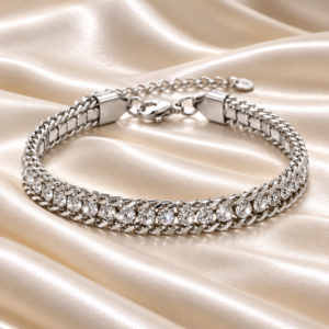 PULSERA VALE DIAMANTE PLATEADA