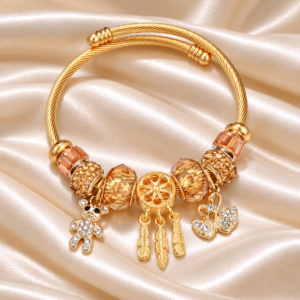 PULSERA OSO CHARMS DORADA