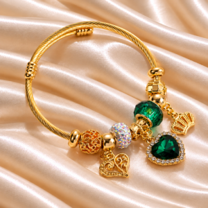 PULSERA AMOR CHARMS  VERDE