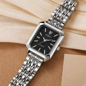 Reloj Cuadrado Ximili – Negro Plateado